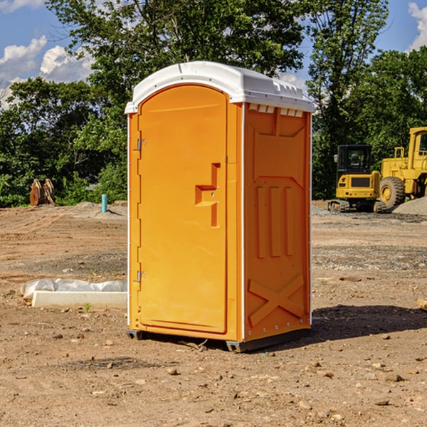 can i customize the exterior of the porta potties with my event logo or branding in Rushville IN